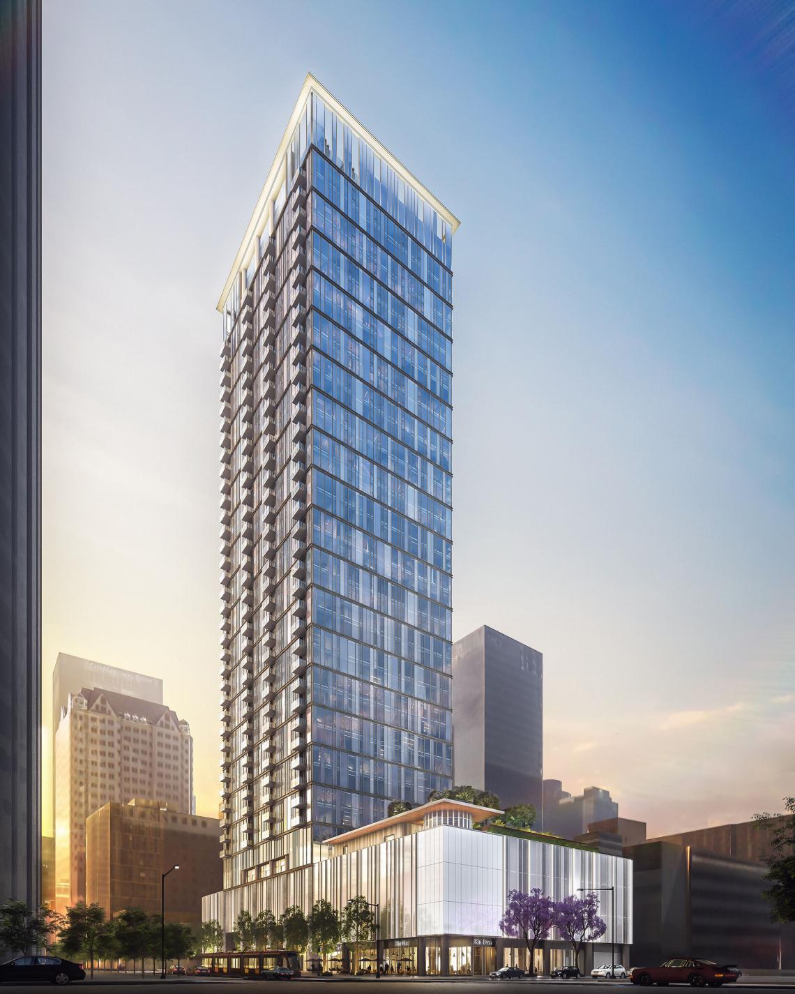 42-story 8th & Figueroa tower tops out in DTLA | Urbanize LA